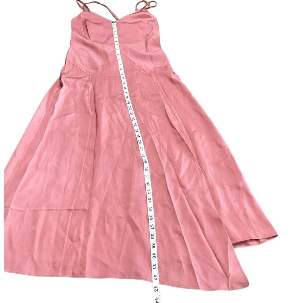 Ted Baker Odinne panel-detail woven asymmetric-hem slip dress Sz 1 - Picture 4 of 12